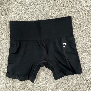 Gymshark Black Bike Shorts Seamless High-Waisted Design